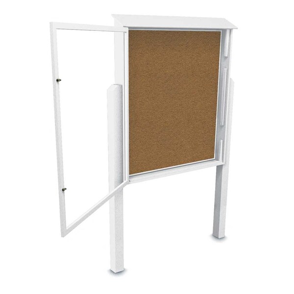 Sliding Door Indoor Enclosed Corkboard, 4